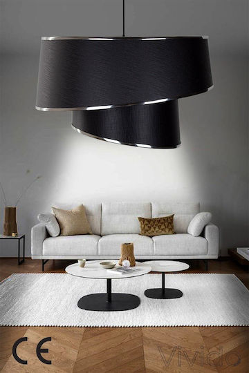 SteweHome Black Pendant Ceiling Light 35x25x35cm