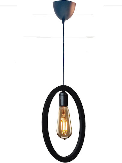 SteweHome Verstellbare Deckenleuchte Schwarz mit Lampenbirnensockel E27