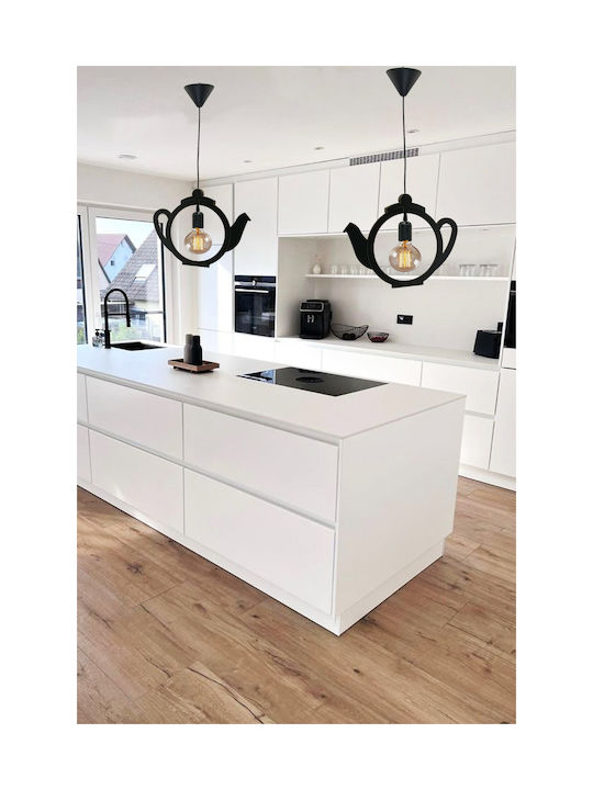 SteweHome Black Pendant Ceiling Light with E27 Socket 60x42x51cm