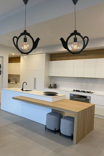 SteweHome Висящо Таванно Осветително Тяло Черно с Цокъл E27 60x42x51см