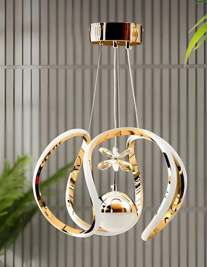 SteweHome SteweHome Deckenleuchte Beiges LED mit Kristallen 20x20x81cm