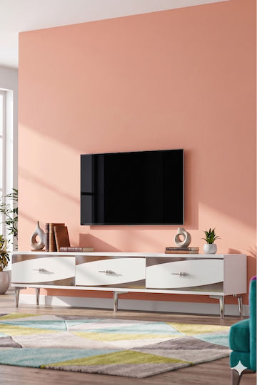 Έπιπλο TV Επιδαπέδιο Λευκό 180x30x41εκ.