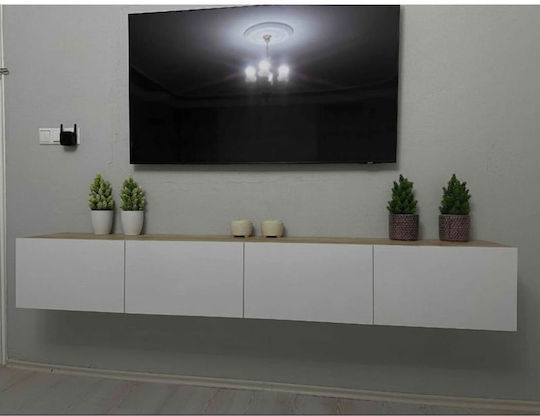 TV-Ständer Weiß M180xP30xH30cm