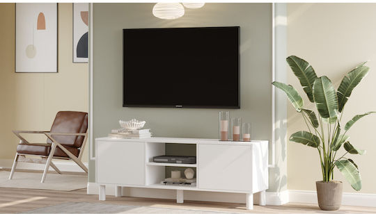 Έπιπλο TV Επιδαπέδιο Λευκό 160x40x59εκ. Έπιπλο TV Επιδαπέδιο Λευκό 160x40x59εκ.