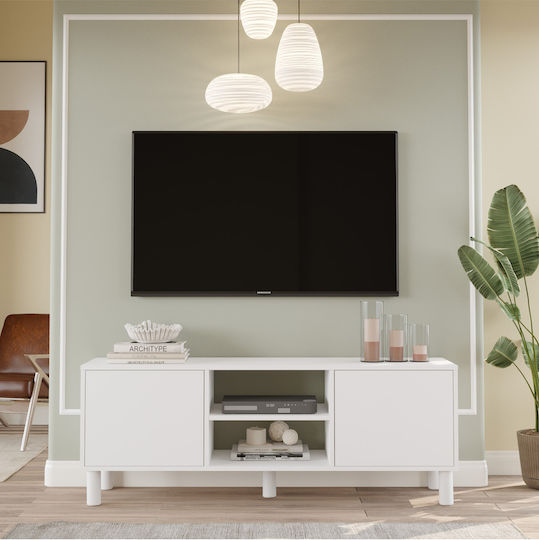 TV-Ständer Weiß M160xP40xH59cm