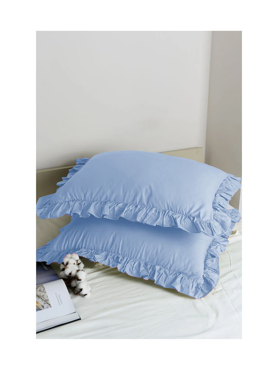 SteweHome Set Light Blue Pillowcases 50x70cm