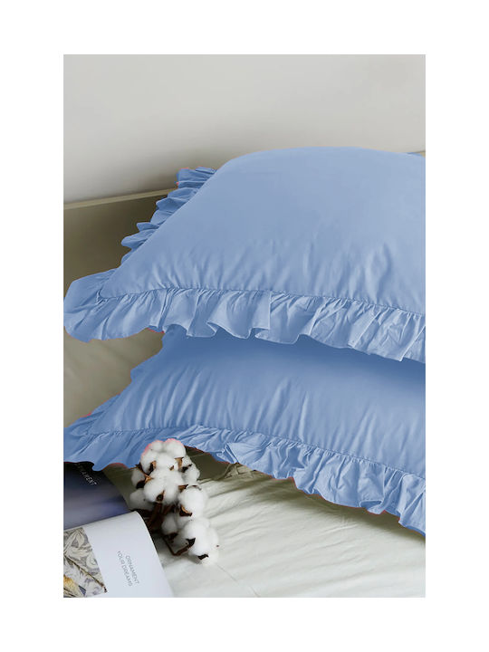SteweHome Set Light Blue Pillowcases 50x70cm