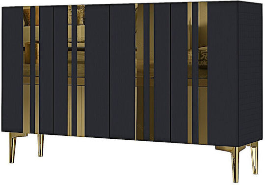Sideboard Holz Grau 120x32x75cm
