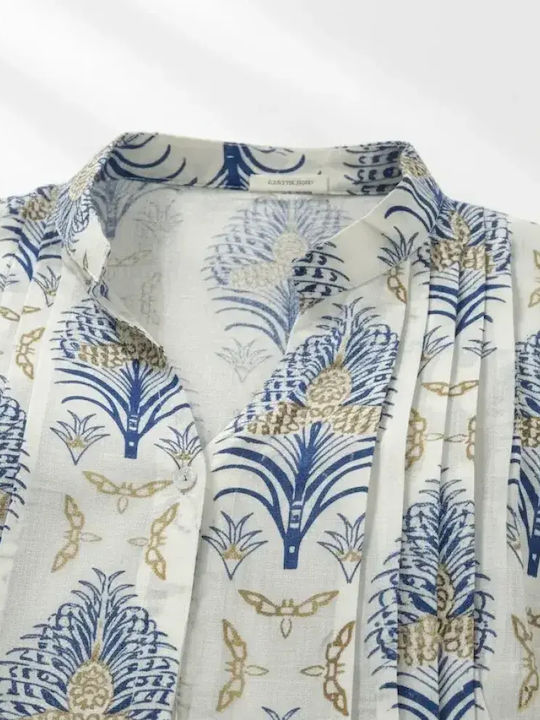 Greek Collection 100% Καφτάνι Παραλίας Μπλε