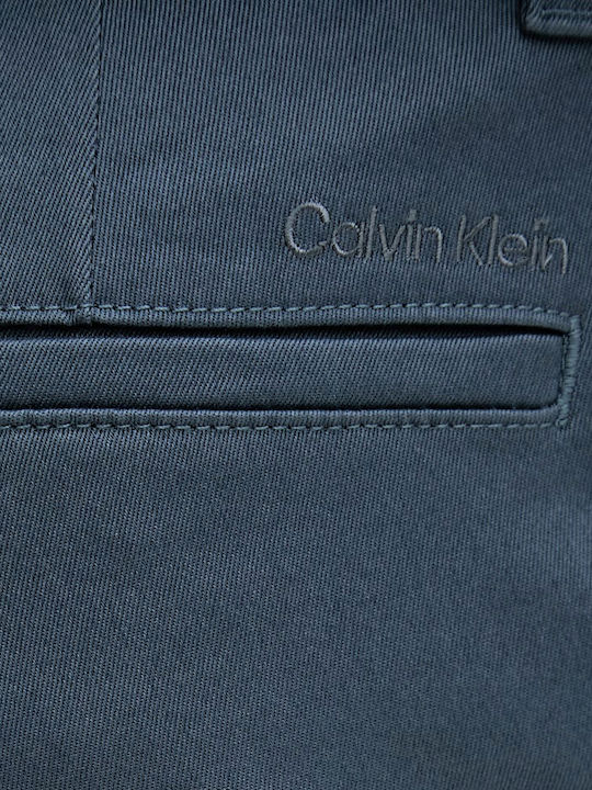 Elastic Trousers in Slim Fit Blue