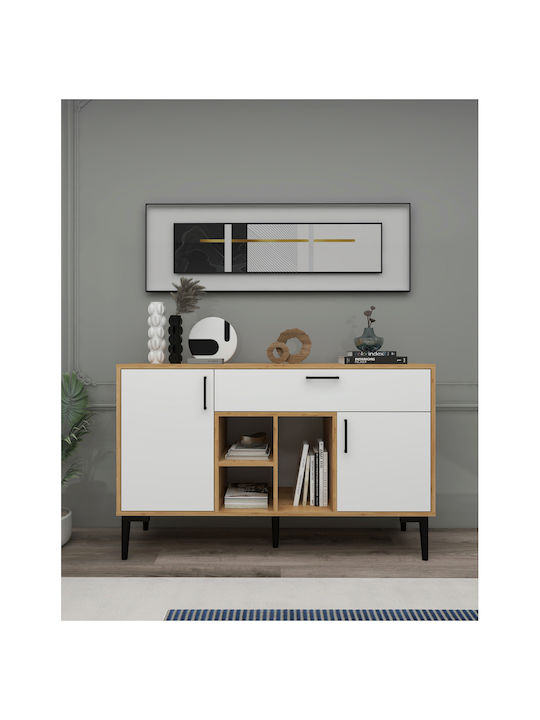 Wooden Sideboard Multicolour 135x40x84cm