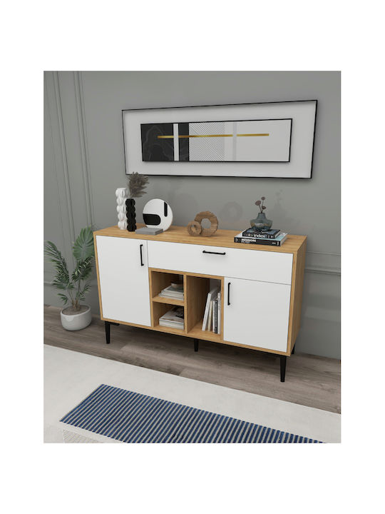 Wooden Sideboard Multicolour 135x40x84cm
