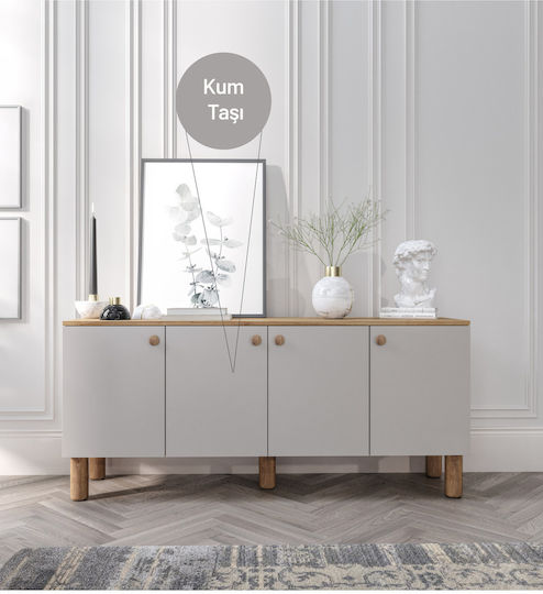 Wooden Sideboard Multicolour 160x40x73cm