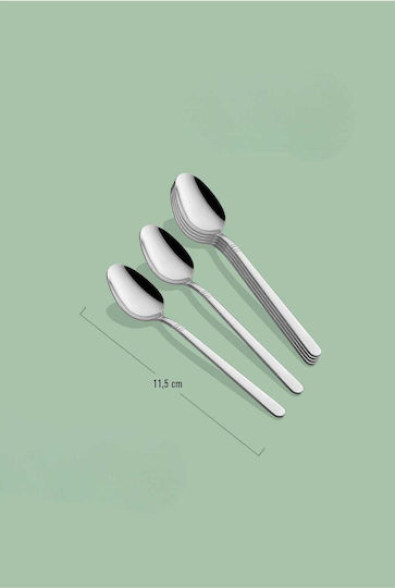 SteweHome Set Löffel Kaffee/Tee Inox Silber 6 Stück