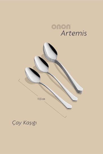SteweHome Καφέ/Τσαγιού Ανοξείδωτα Ασημί STE-023422-P23422 6τμχ