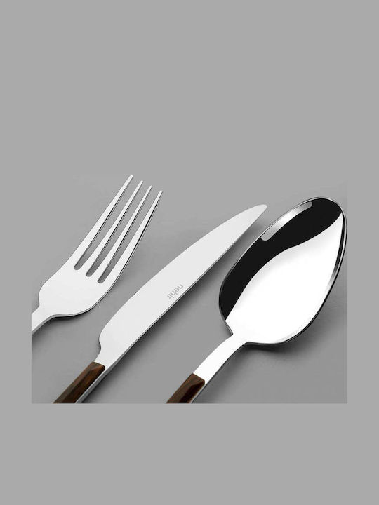 SteweHome Cutlery Set Stainless Steel Brown 18 Pieces