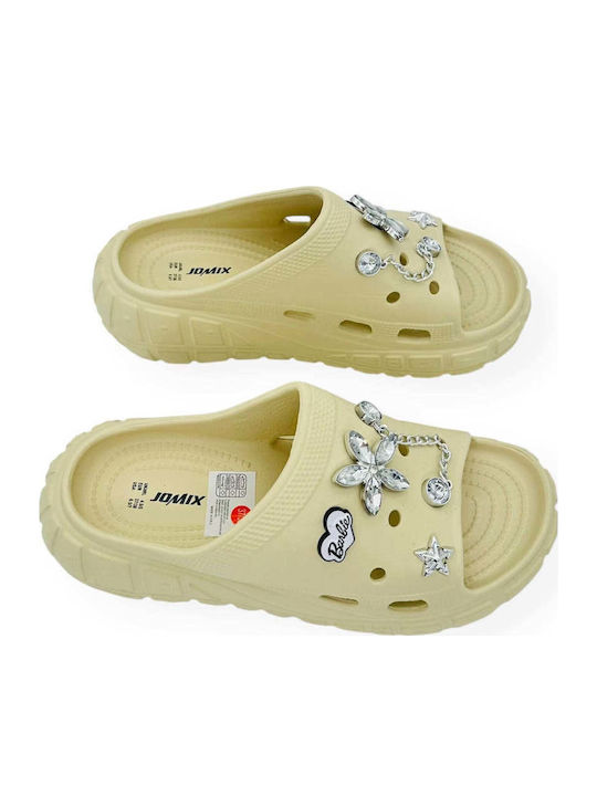 Slides in Beige Colour