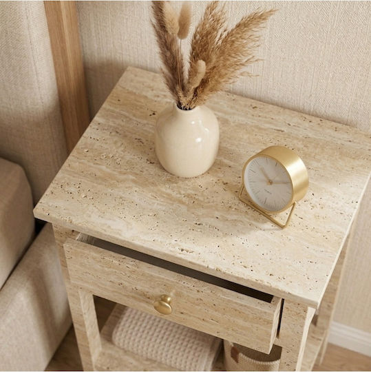 Nachttisch Holz Gold 40x35x70cm