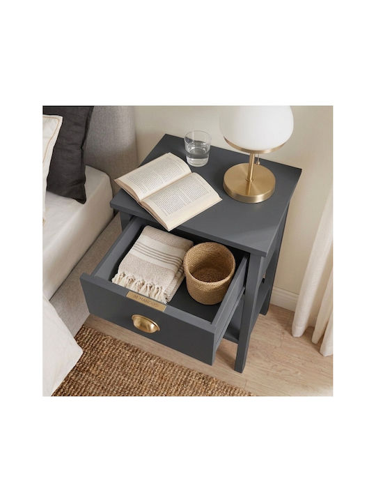 Wooden Gold Bedside Table 40x35x70cm