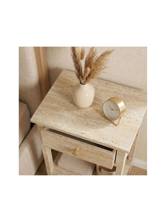 Wooden Gold Bedside Table 40x35x70cm