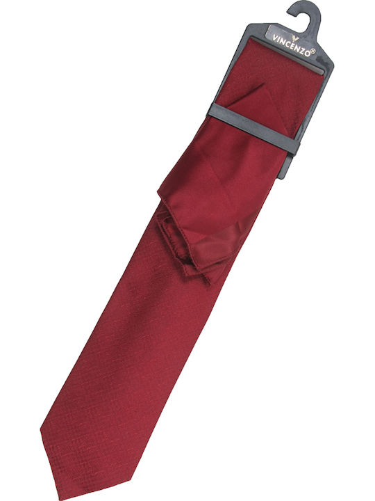 Stefansxxl Set of Men's Printed Ties in Burgundy Colour