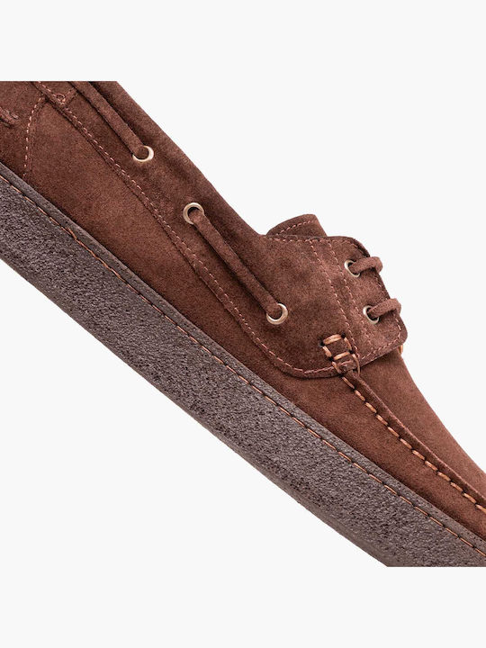 Δερμάτινα Ανδρικά Boat Shoes σε Καφέ Χρώμα