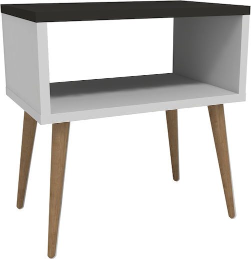 Κομοδίνο Ξύλινο Γκρι 45x29x60cm