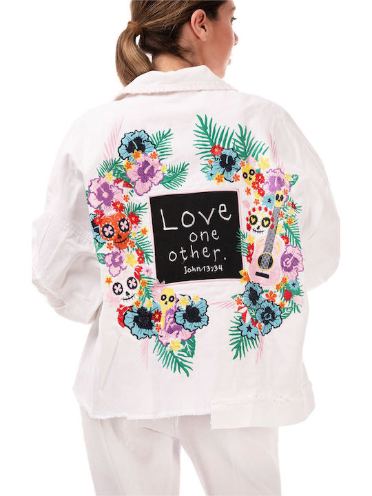Ayios Jachetă Dama Lungă de Iarnă White Mexico White Ayios Jachetă Dama Lungă de Iarnă White Mexico White