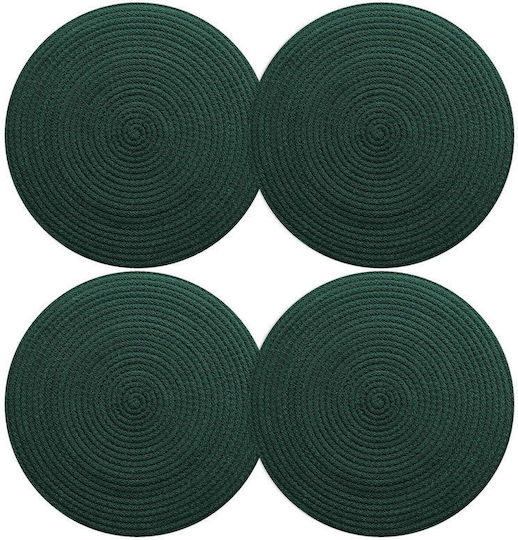 SteweHome Seturi De Masă Tesătură Verde 33x33cm 2 Bucăți SteweHome Seturi De Masă Tesătură Verde 33x33cm 2 Bucăți