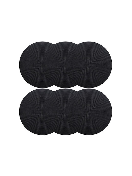 SteweHome Stoff Tischsets Schwarz 33x33cm 2 Stück