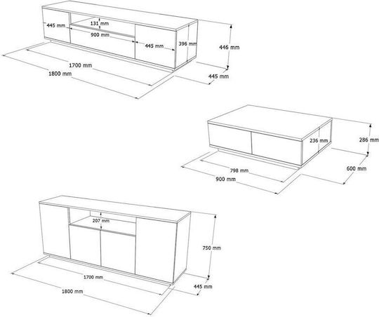 Furniture Set STE-020264-V38765 3 Pieces