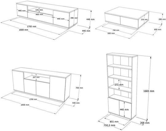 Furniture Set STE-020248-V38712 4 Pieces