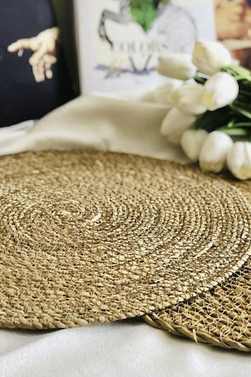SteweHome Round Wicker Placemats 33cm 6 Pieces