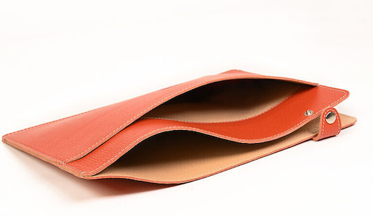 Leather Folder A4 Orange Pocket 23x32 15org02 1502-32