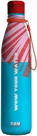 Eau Lala Stainless Steel Thermos Bottle BPA Free 500ml Red with Handle