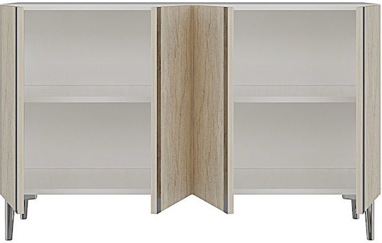 Bufet Din Lemn Alb 120x32x75cm