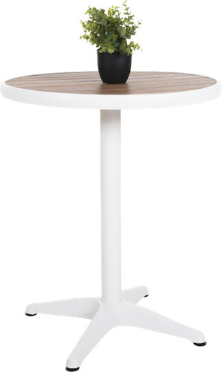 Table 60x60x70 White/Walnut