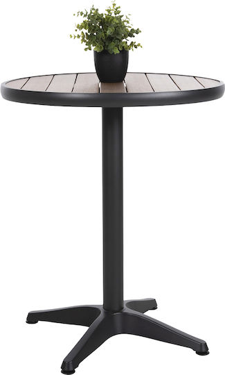 Sitting Room Table 60x60x70 Anthracite/Walnut