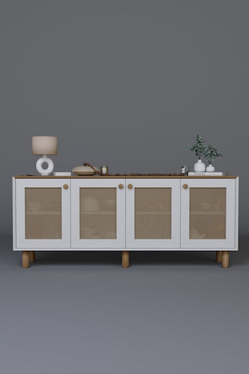 Μπουφές Ξύλινος Πολύχρωμος 180x40x75cm