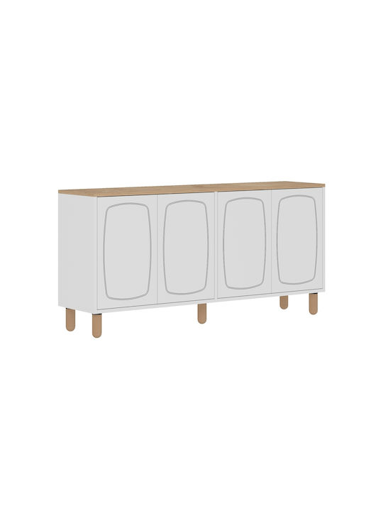 SteweHome Sideboard Holz 150x36x73cm Mehrfarbig