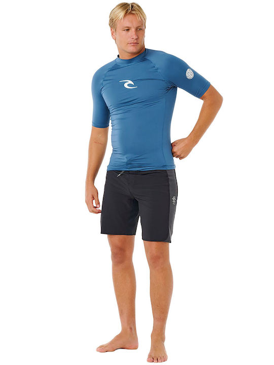 Rip Curl UPF 50 Ανδρική Κοντομάνικη Αντηλιακή Μπλούζα Κίτρινη
