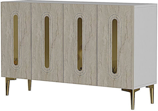 Μπουφές Ξύλινος Πολύχρωμος 120x32x75cm