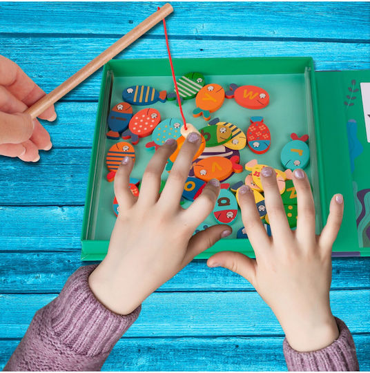 MalPlay Jucărie De Lemn De Pescuit Montessori Game Fishing Pentru 3+ Ani