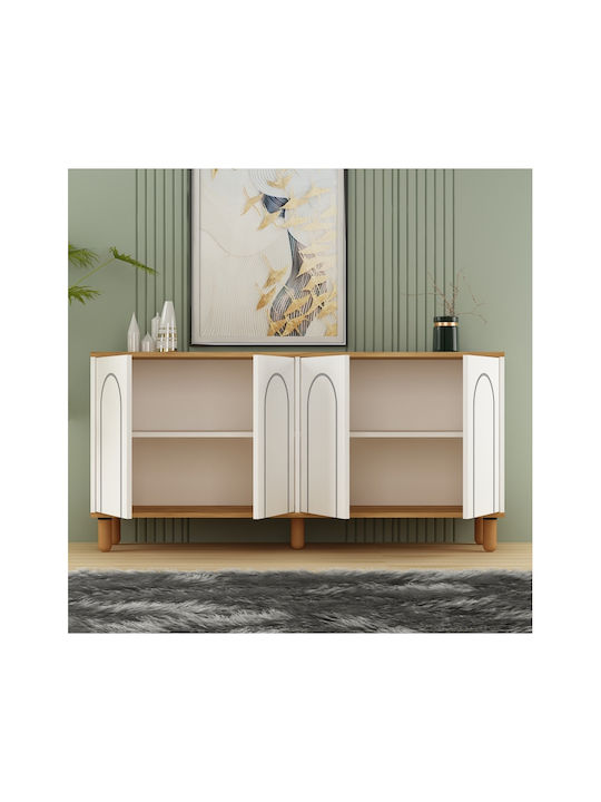 SteweHome Sideboard Holz 150x36x73cm Mehrfarbig