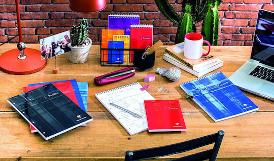 Clairefontaine Σημειωματάριο Σπιράλ Α4 80 Φύλλων Ριγέ με Σκληρό Εξώφυλλο Πράσινο