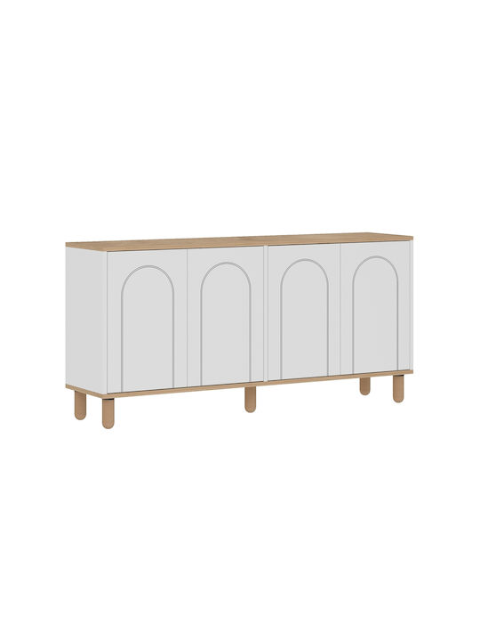 SteweHome Sideboard Holz 150x36x73cm Mehrfarbig