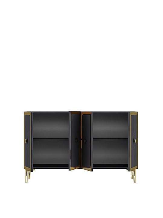 Wooden Sideboard Gray 120x32x75cm