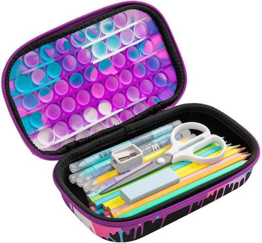 Zipit Zip & Pop Zipper Pencil Case Storage Box Purple