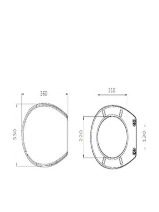 SteweHome Plastic White Toilet Seat