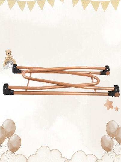 SteweHome Babywiege mit Matratze und Rädern Braune